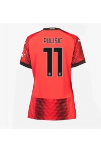 Fotbalové Dres AC Milan Christian Pulisic #11 Dámské Domácí Oblečení 2023-24 Krátký Rukáv